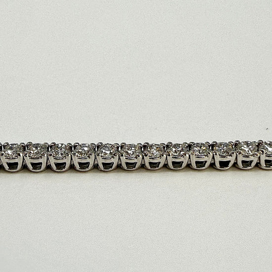 14K White Gold 4.25 ct.  Lab Grown Diamond Tennis Necklace