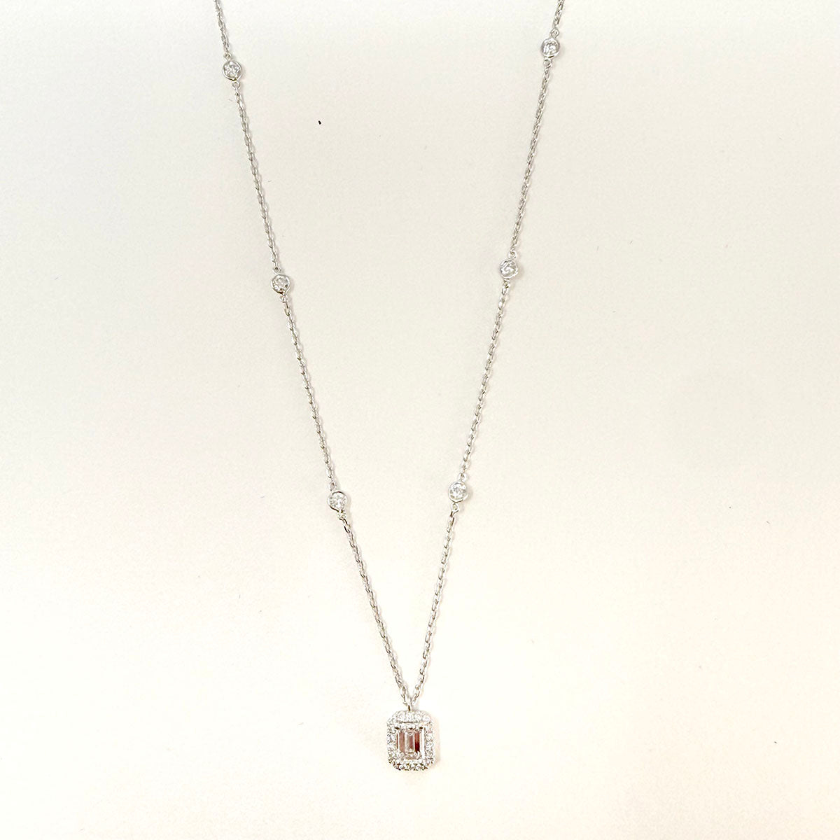 Lab Diamond Pendant Necklace