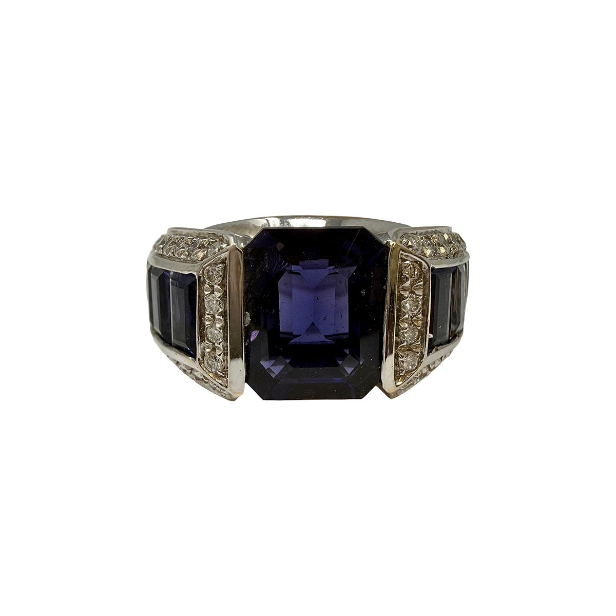 Garavelli 18K Gold Iolite and Diamond Ring