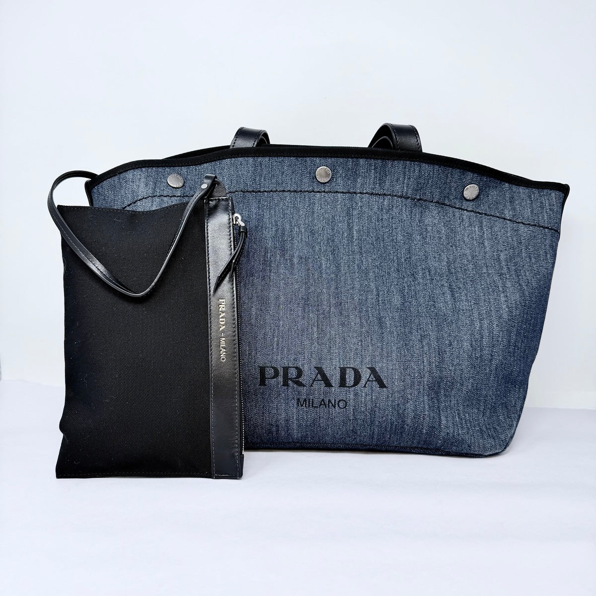 Prada Denim Bucket Tote