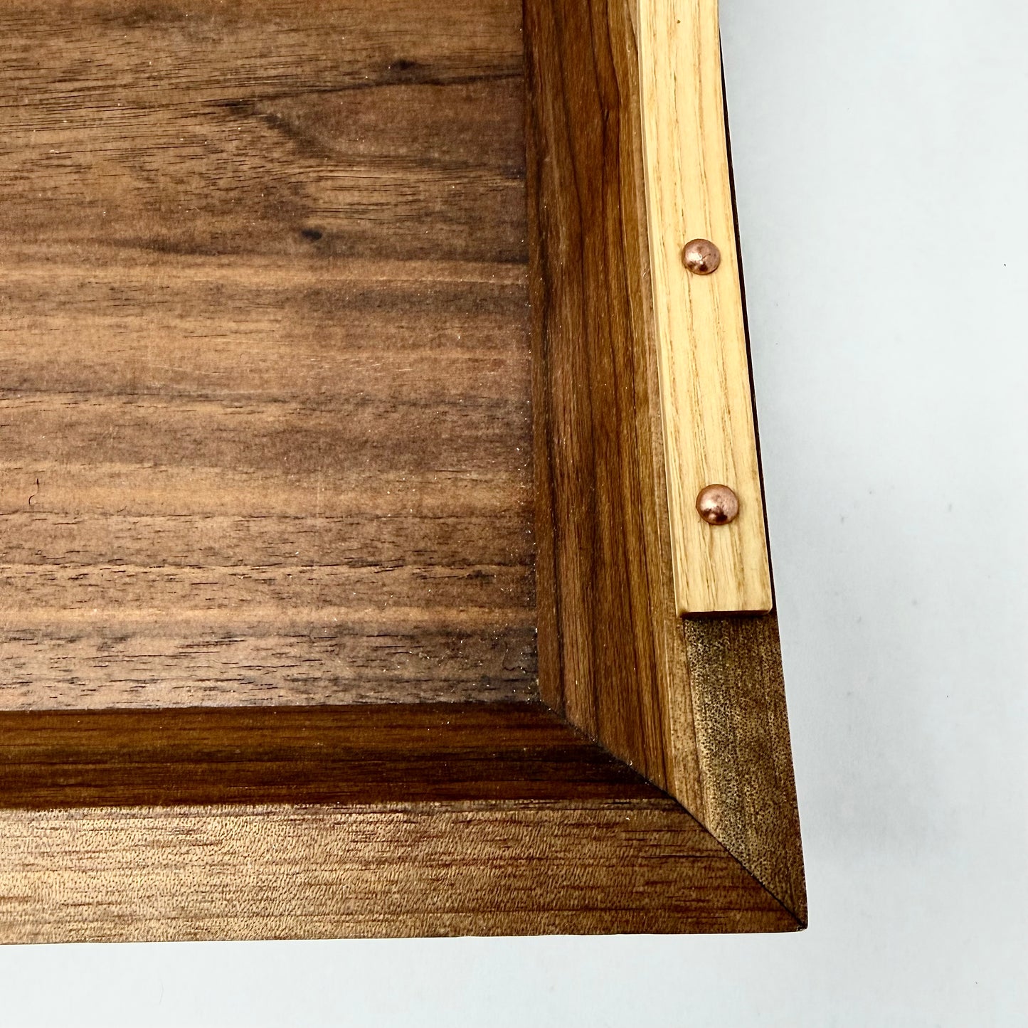 Large Wood Two Tone Serving Tray