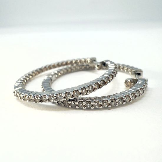 Diamond Hoop Earrings