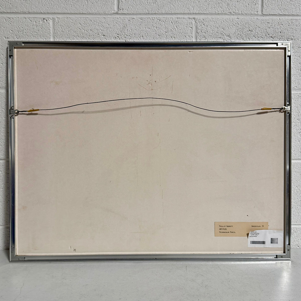 Framed Prismacolor Drawing untitled