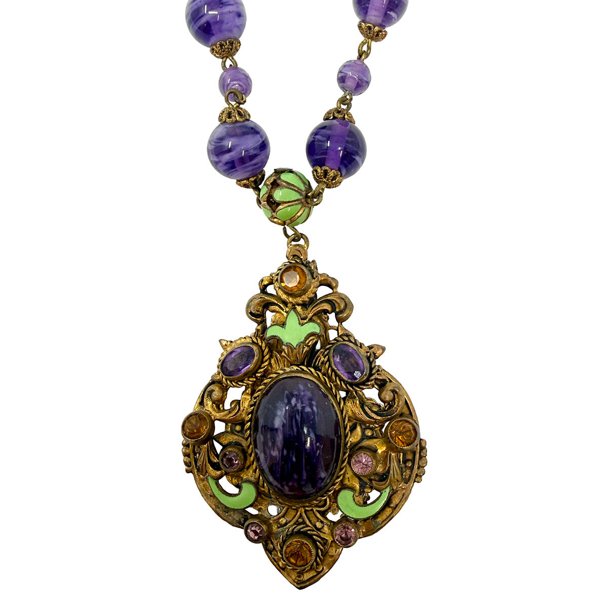 Vintage Czech Glass Necklace