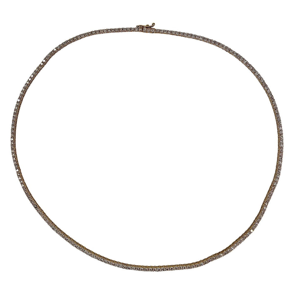 14K Yellow Gold 4.25 ct. Lab Grown Diamond Tennis Necklace