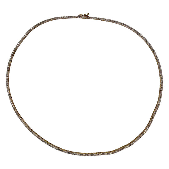 14K Yellow Gold 4.25 ct. Lab Grown Diamond Tennis Necklace