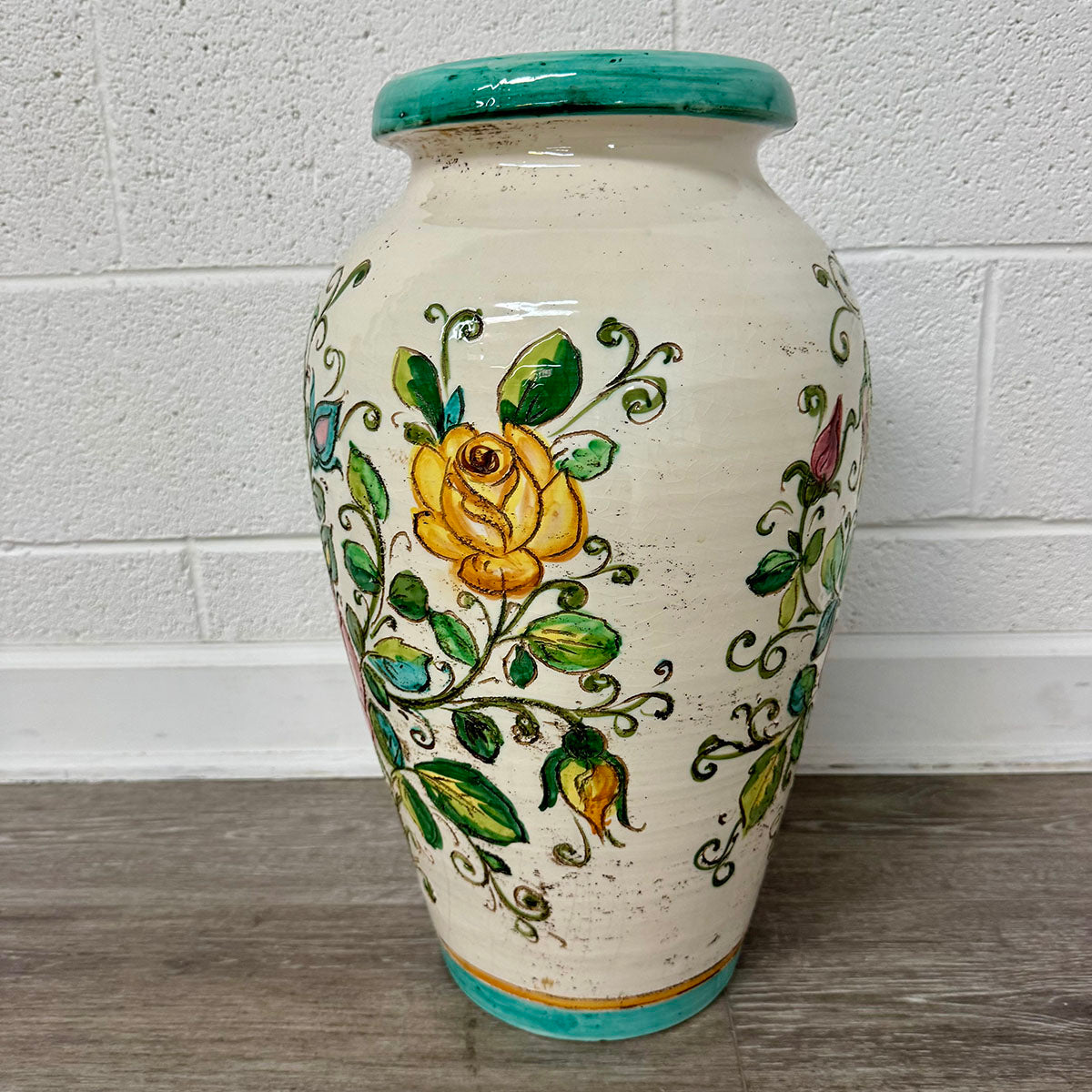 Italian Pottery Floor Vase