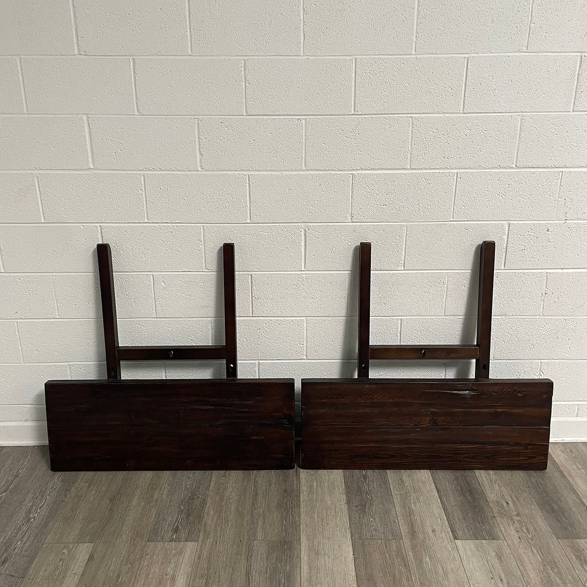 Rustic Wood Trestle Dining Table