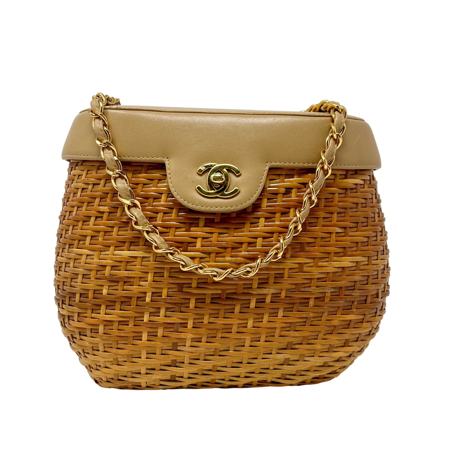 Chanel Rattan Wicker Shoulder Bag