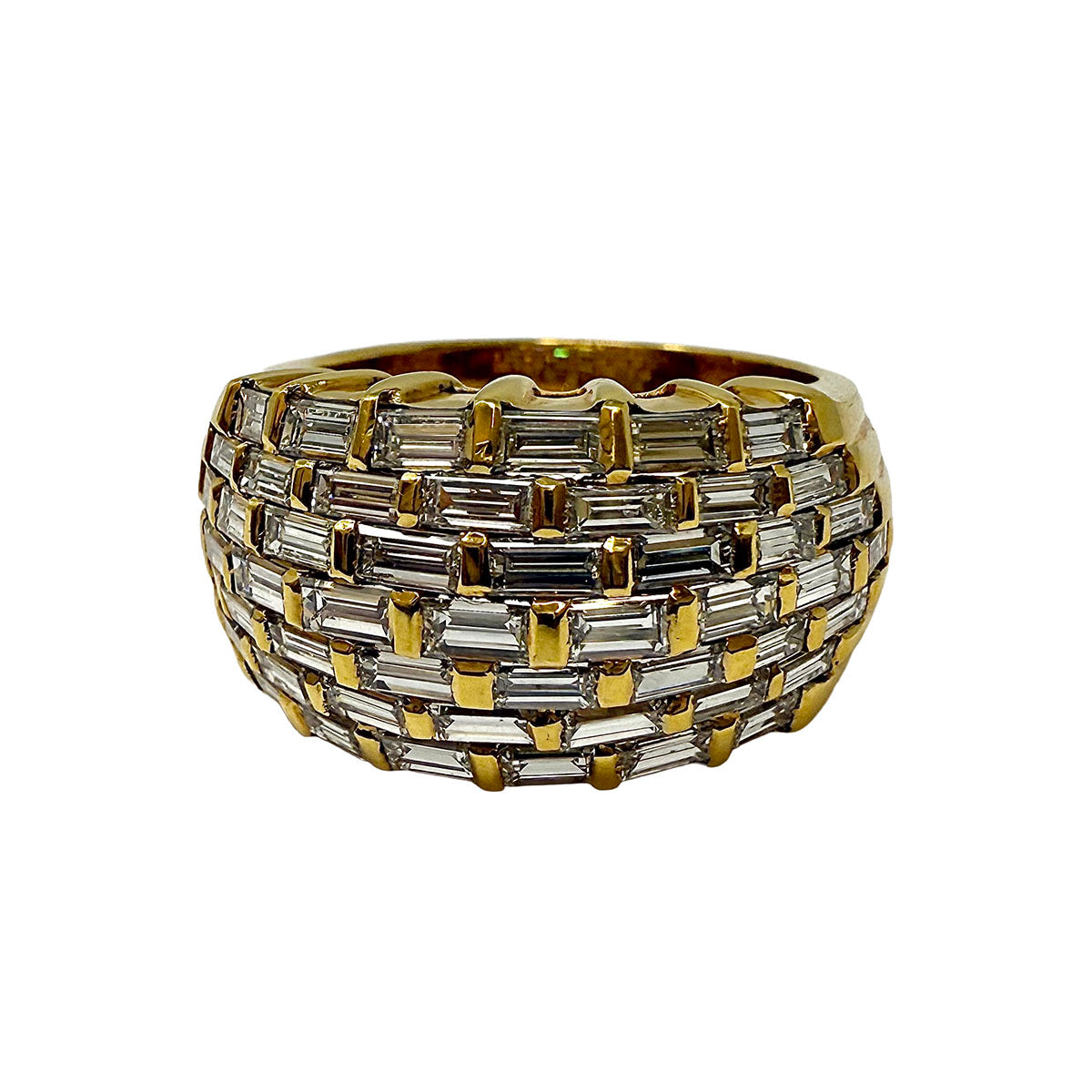 18K Gold Ring with 52 Diamonds