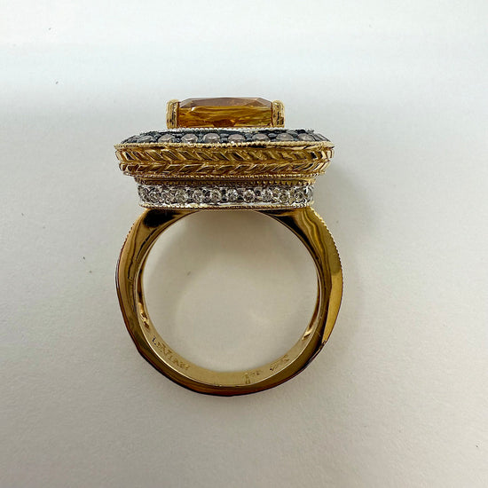 Le Vian 14K Gold Citrine and Diamond Ring