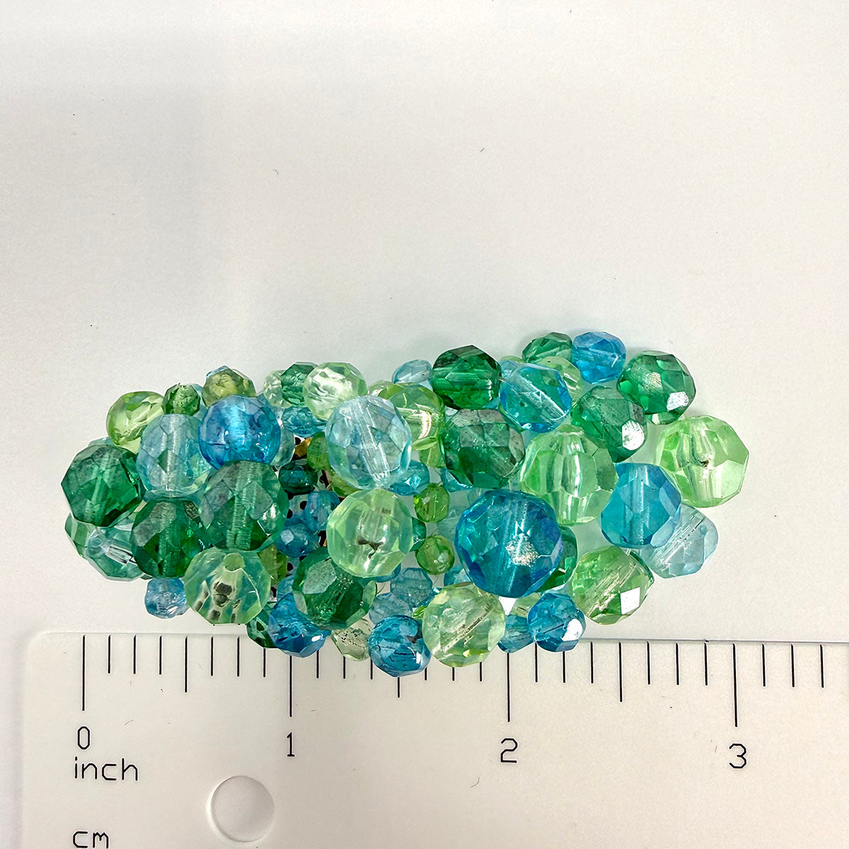 Signed Coppola e Toppo Green and Blue Bead Clip-on Earrings