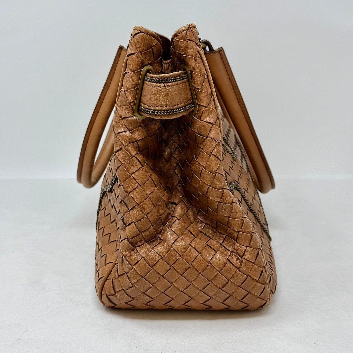 Bottega Veneta Intrecciato Tote with Chain Detail