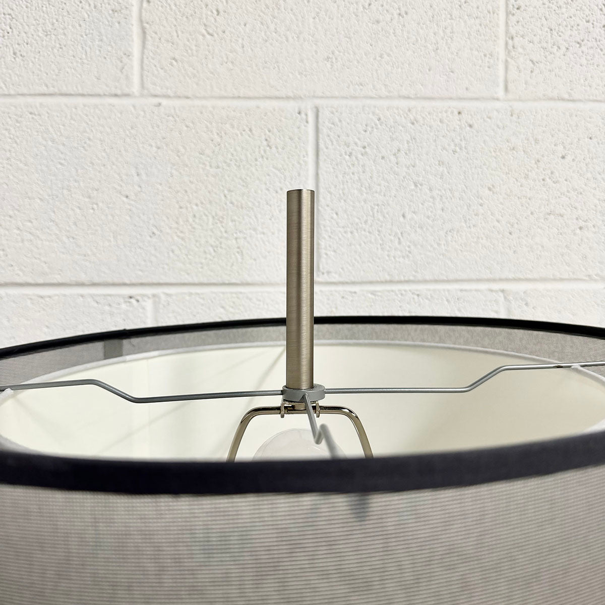 Matte Silver Metal Table Lamp