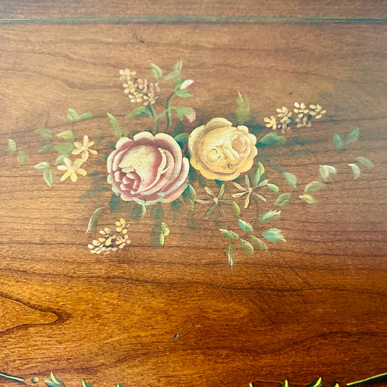 Demi Lune Table with Floral Motif