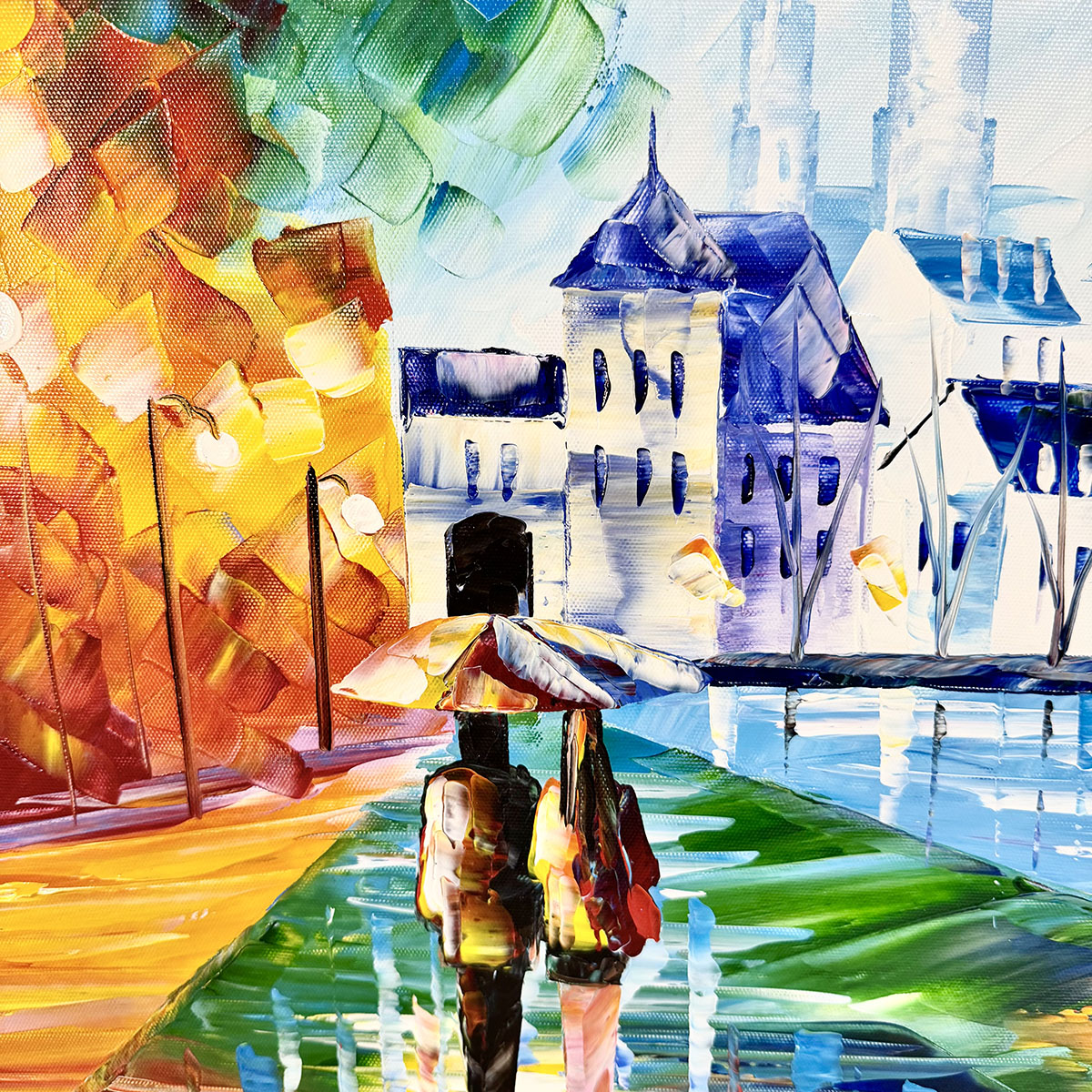 "City by the Lake" Signed on Reverse (COA)