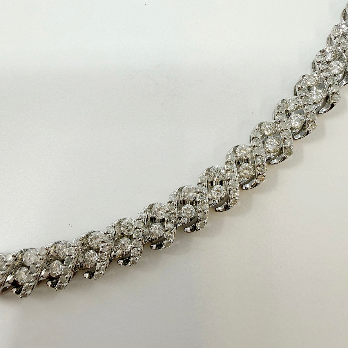 14K White Gold Diamond Bracelet