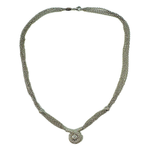 18K White Gold Necklace with 88 Diamonds