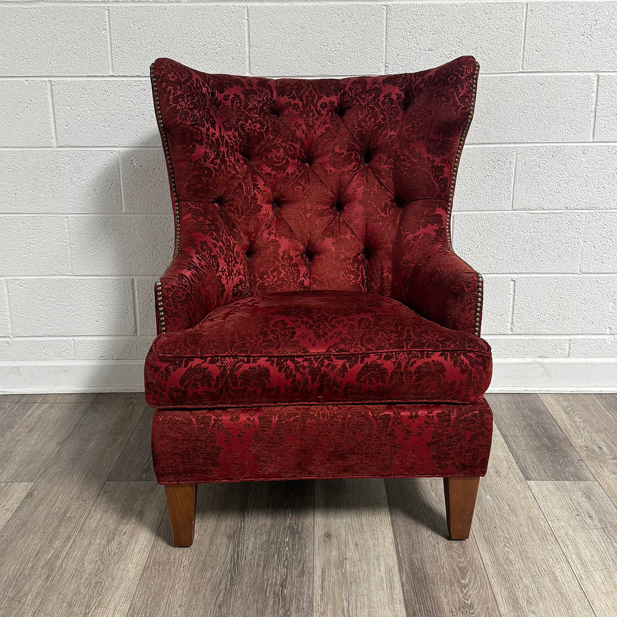 Pair Of Red Upholstered Chairs