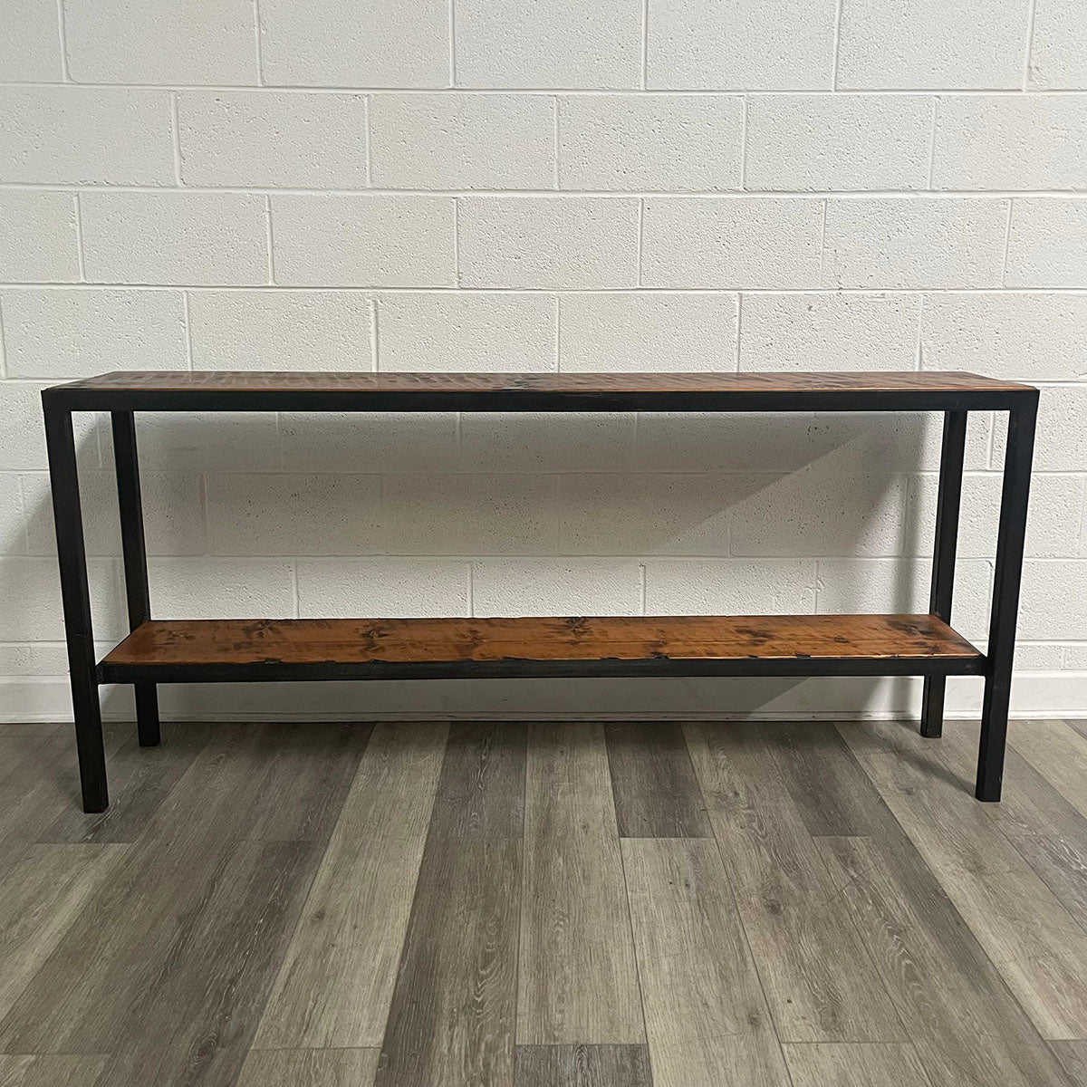 Black Frame Wooden Console Table
