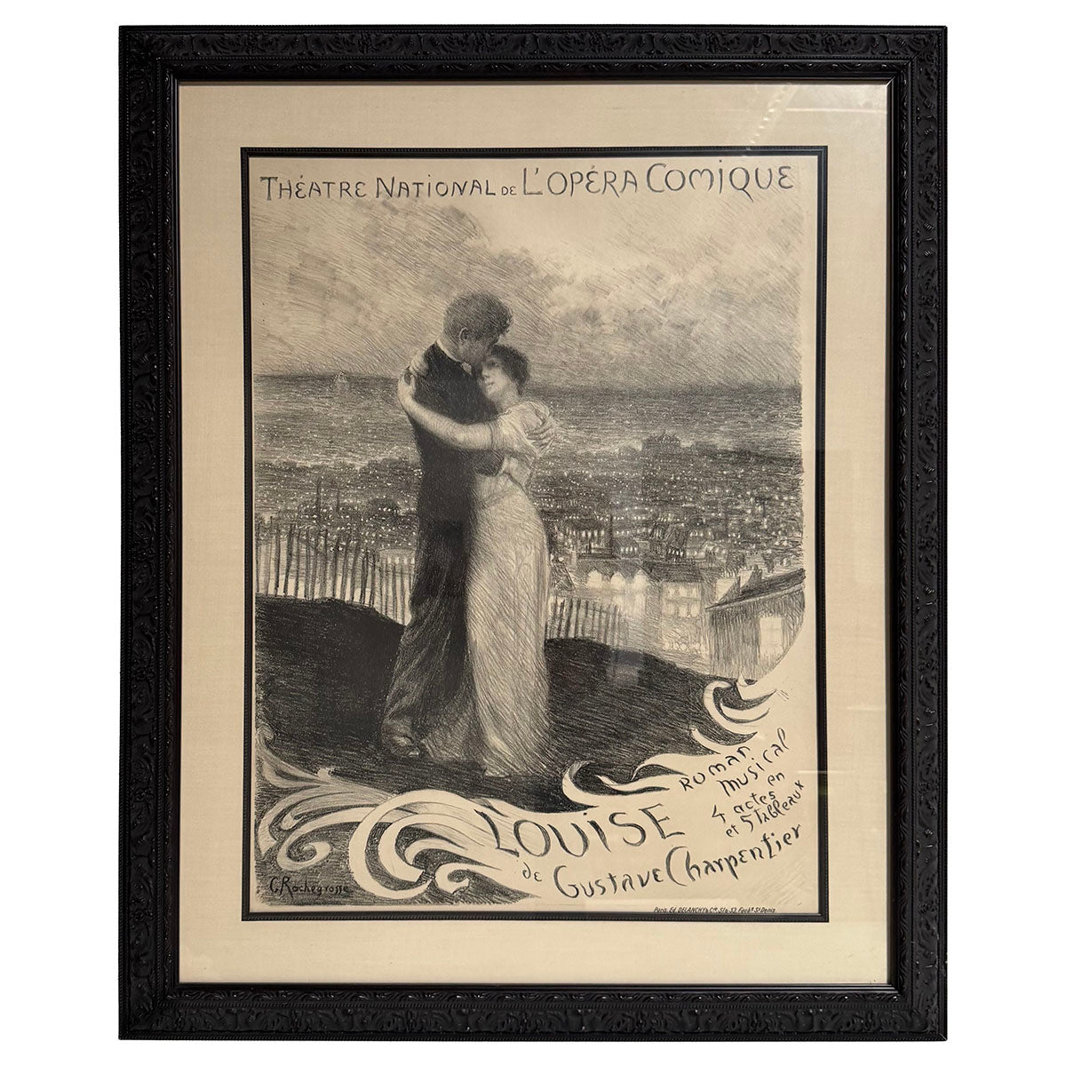 "Louise by Gustave Charpentier" Vintage French Opera Poster
