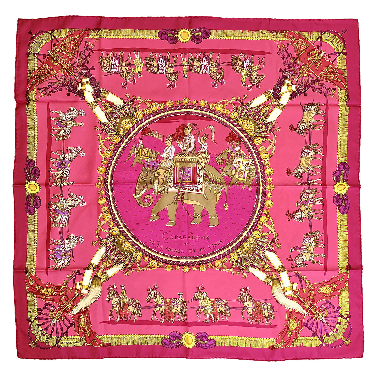 Hermes "Caparacons de la France et L"Indii" Scarf