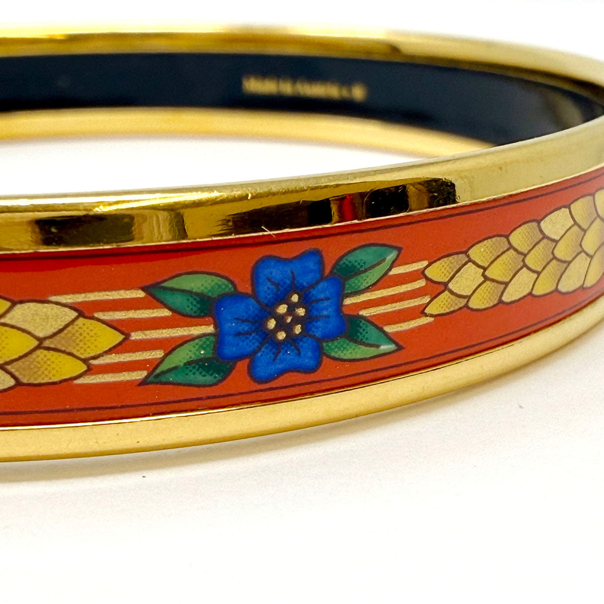 Hermes Narrow Enamel Bangle Bracelet