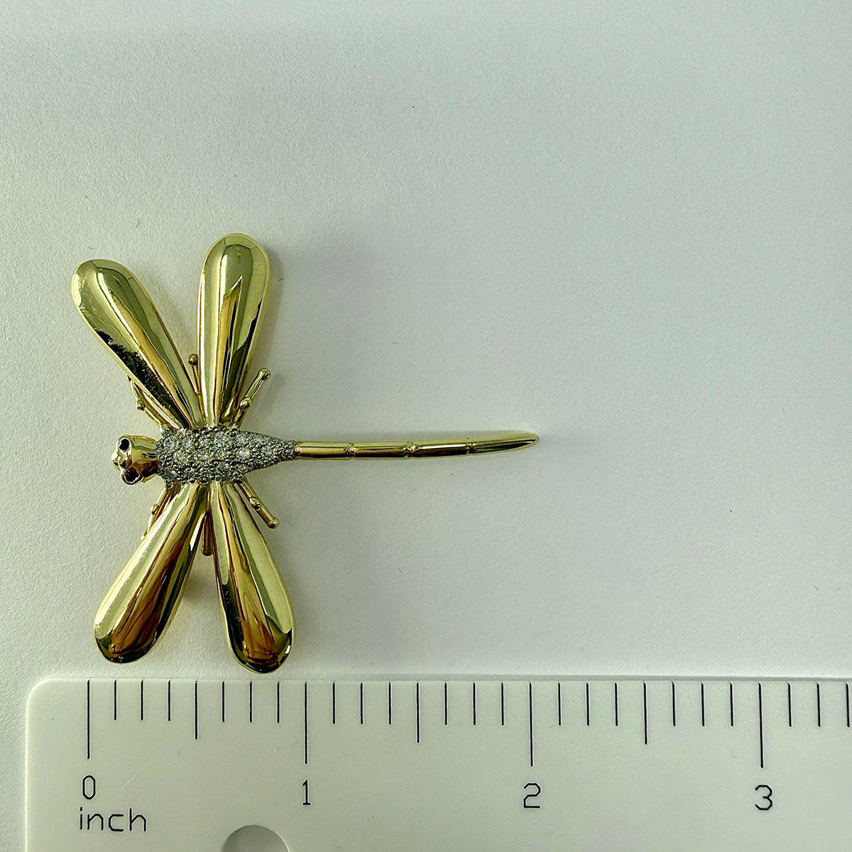 14K Dragonfly Brooch