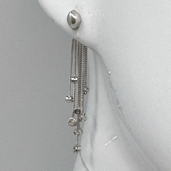 18K White Gold Diamond Earrings