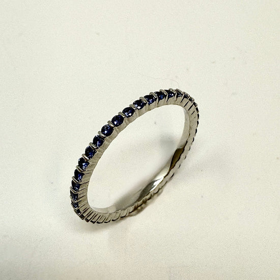 Platinum Ring with Sapphires