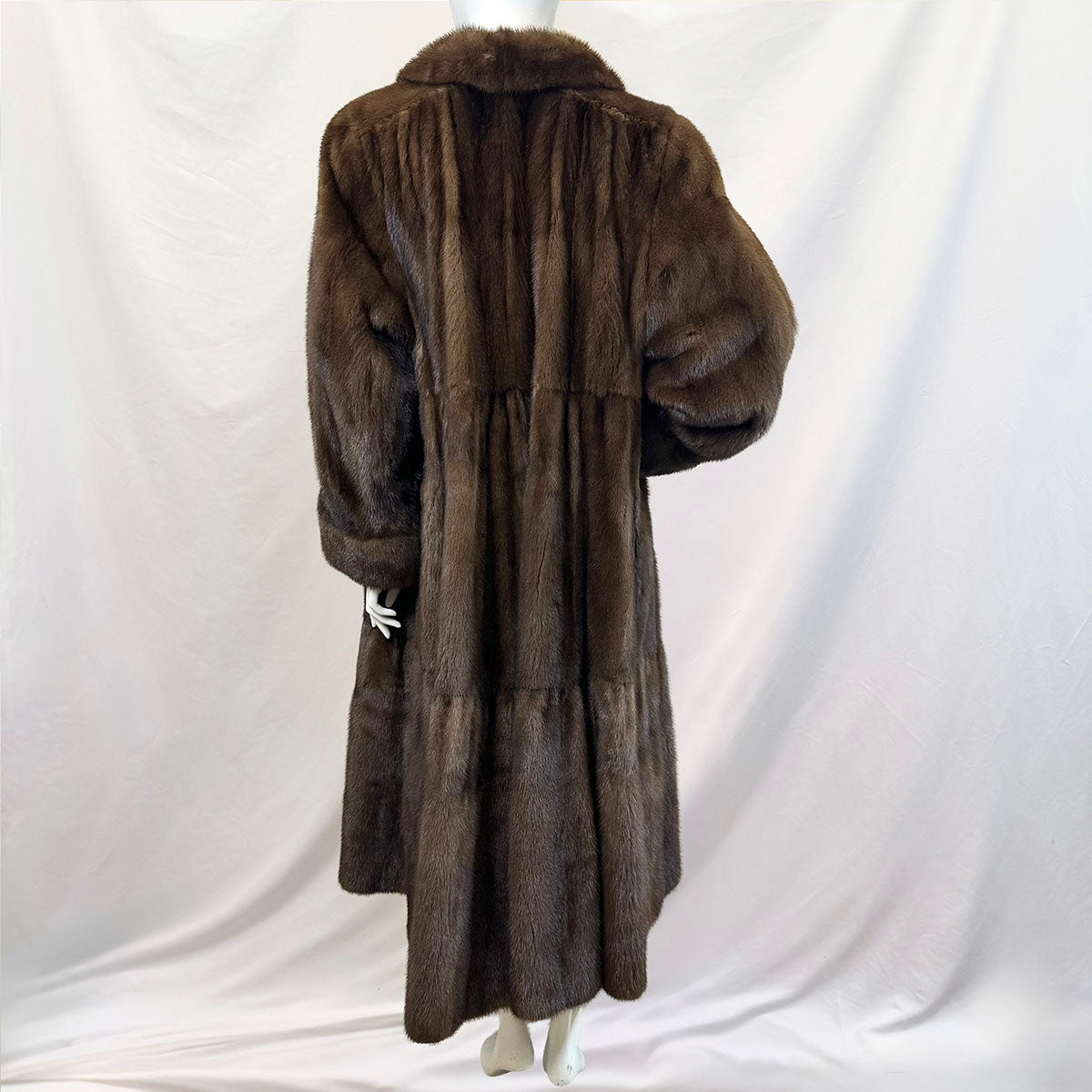 Christian Dior Tiered Full Length Mink Coat