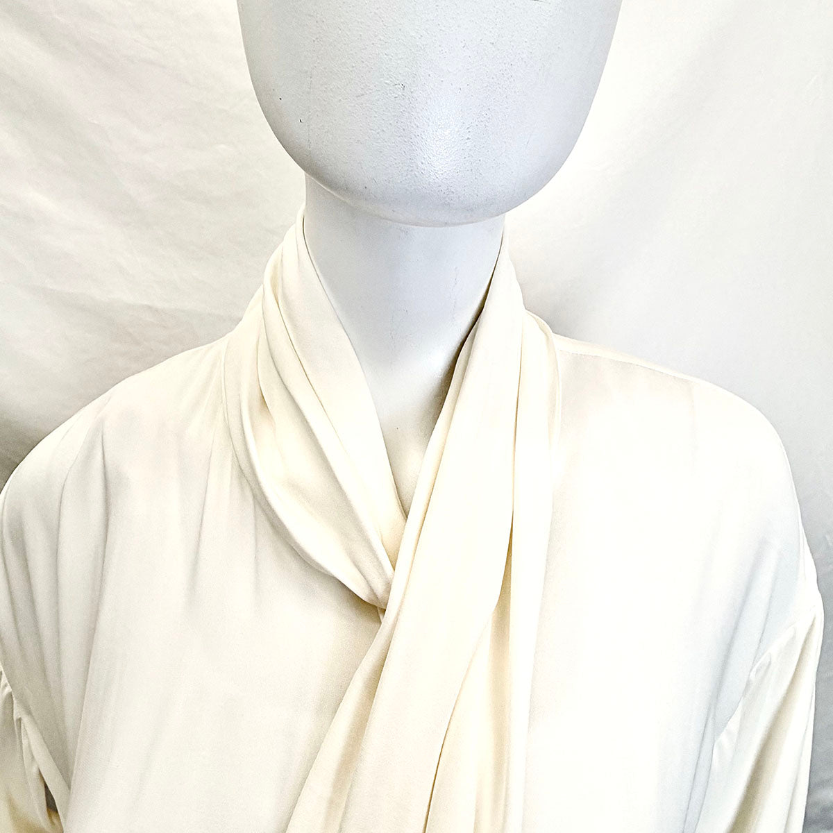 The Row Long Sleeve Silk Blouse