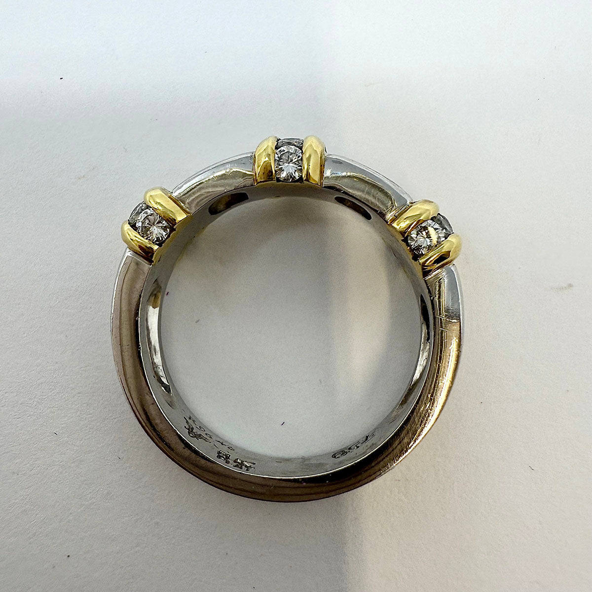 Winward Platinum and 18K Gold Ring with Diamonds