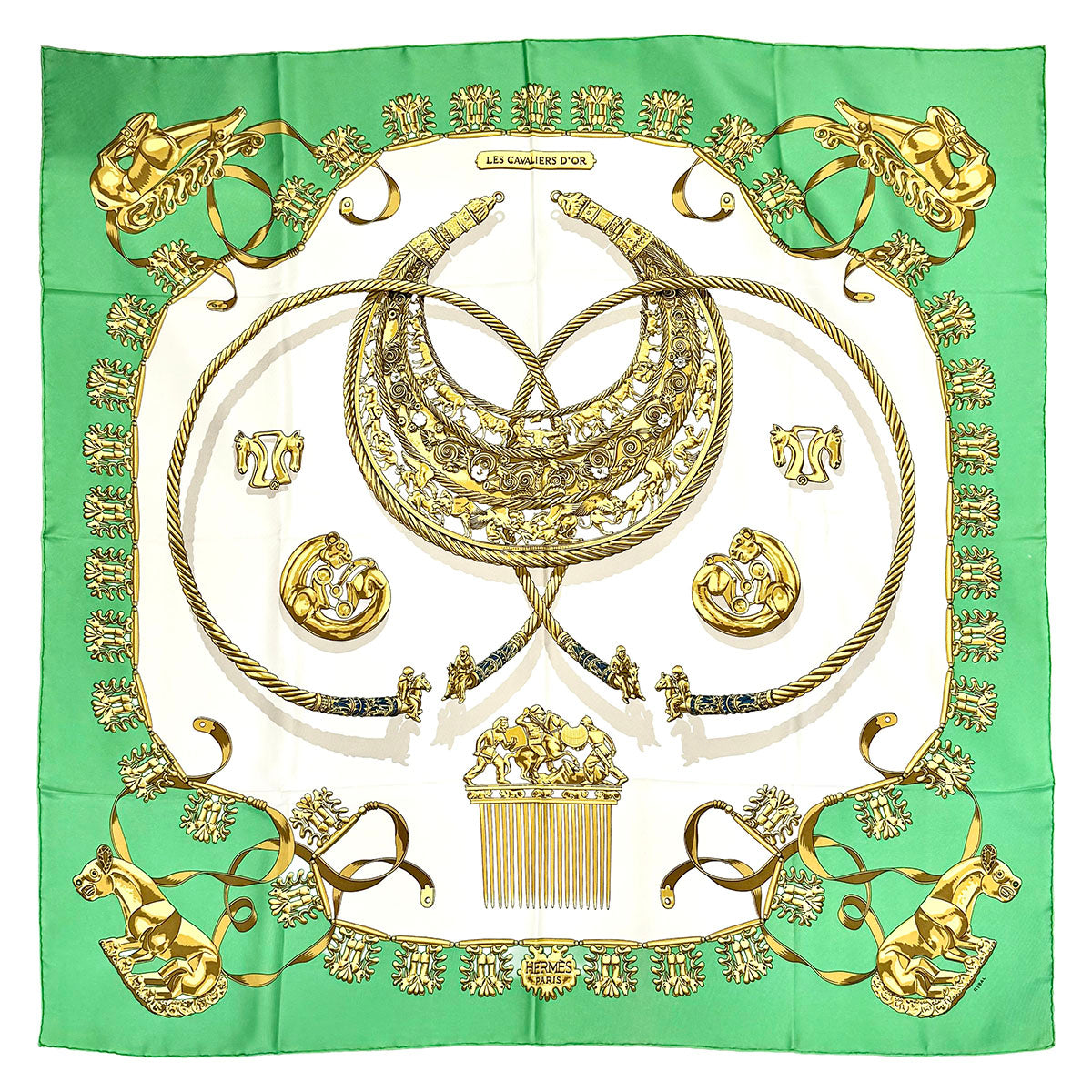 Hermes "Les Cavaliers D'Or" Scarf