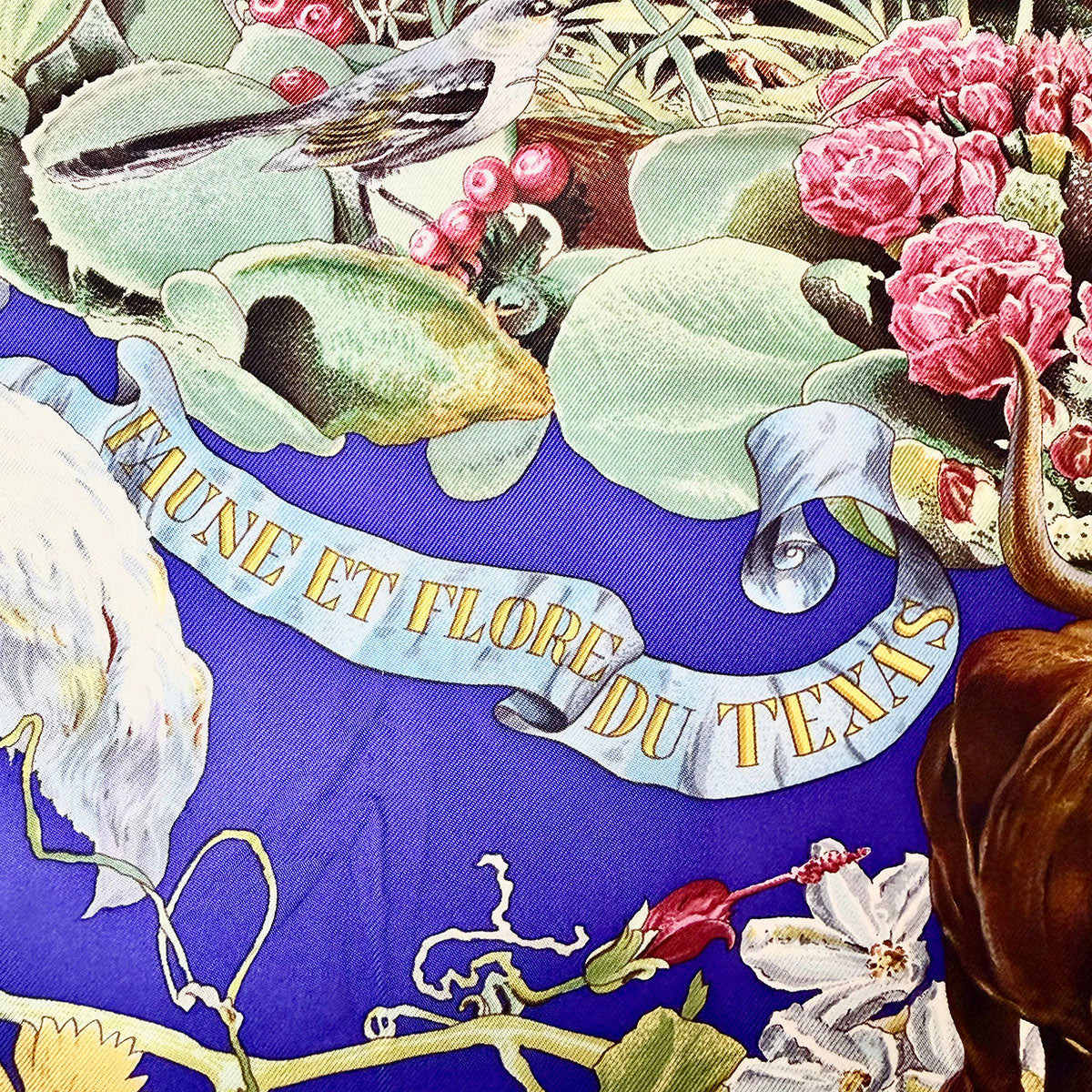 Hermes " Faune Et Flore Du Texas" Scarf