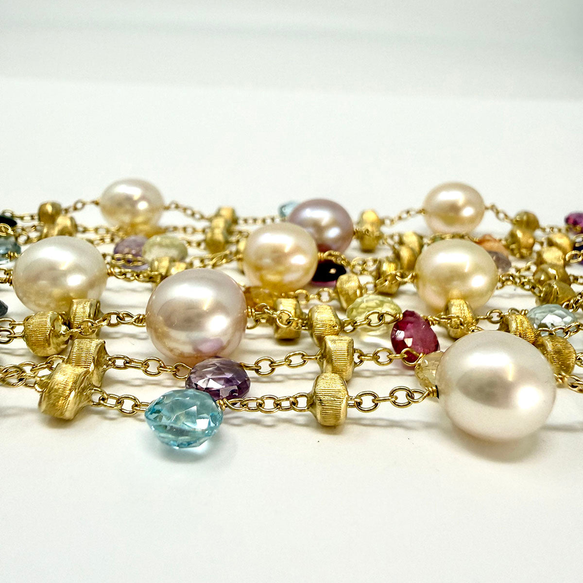 Marco Bicego 18K Gold Multistone Paradise 10 Row Bracelet