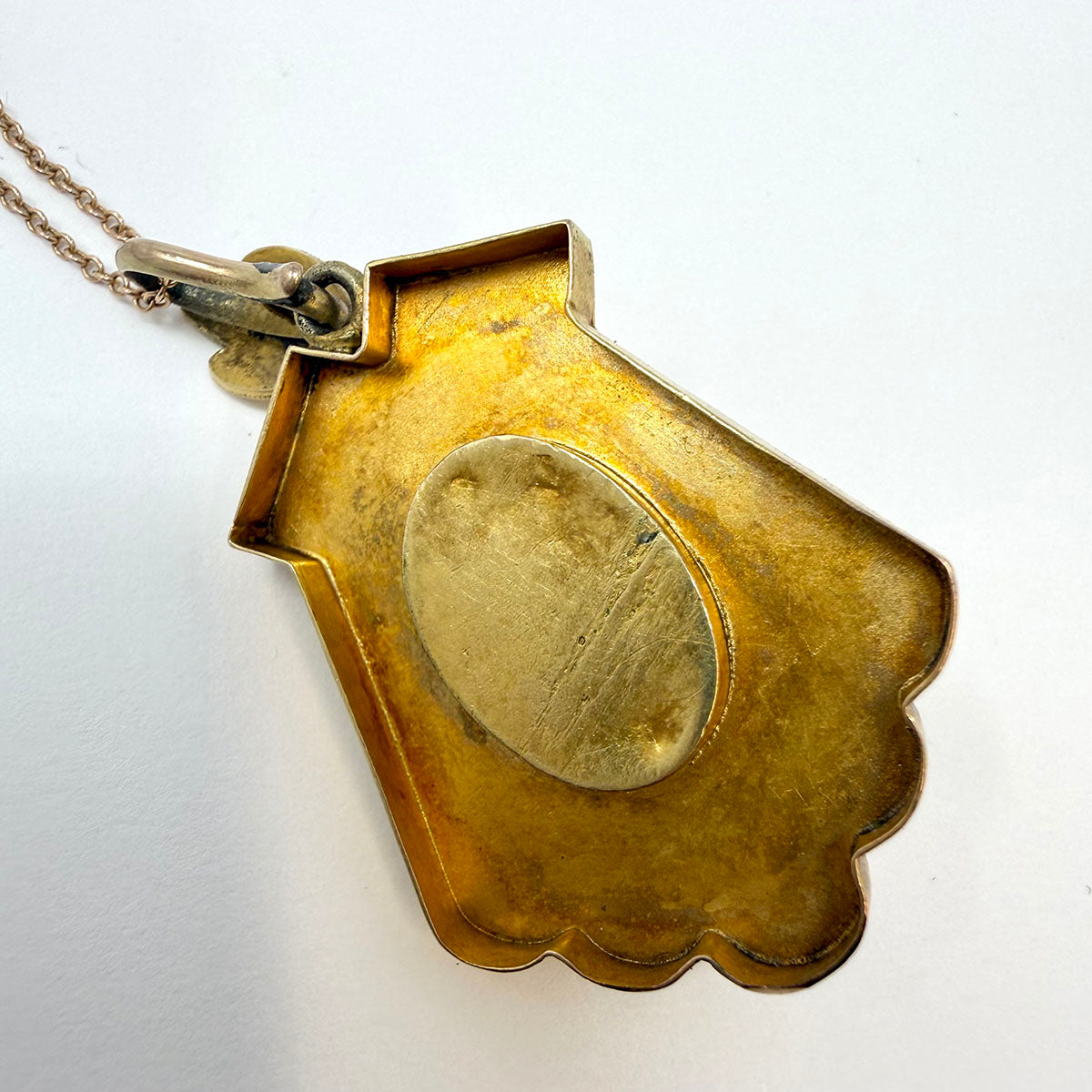 Vintage 14K  Chain Necklace with Cameo Pendant
