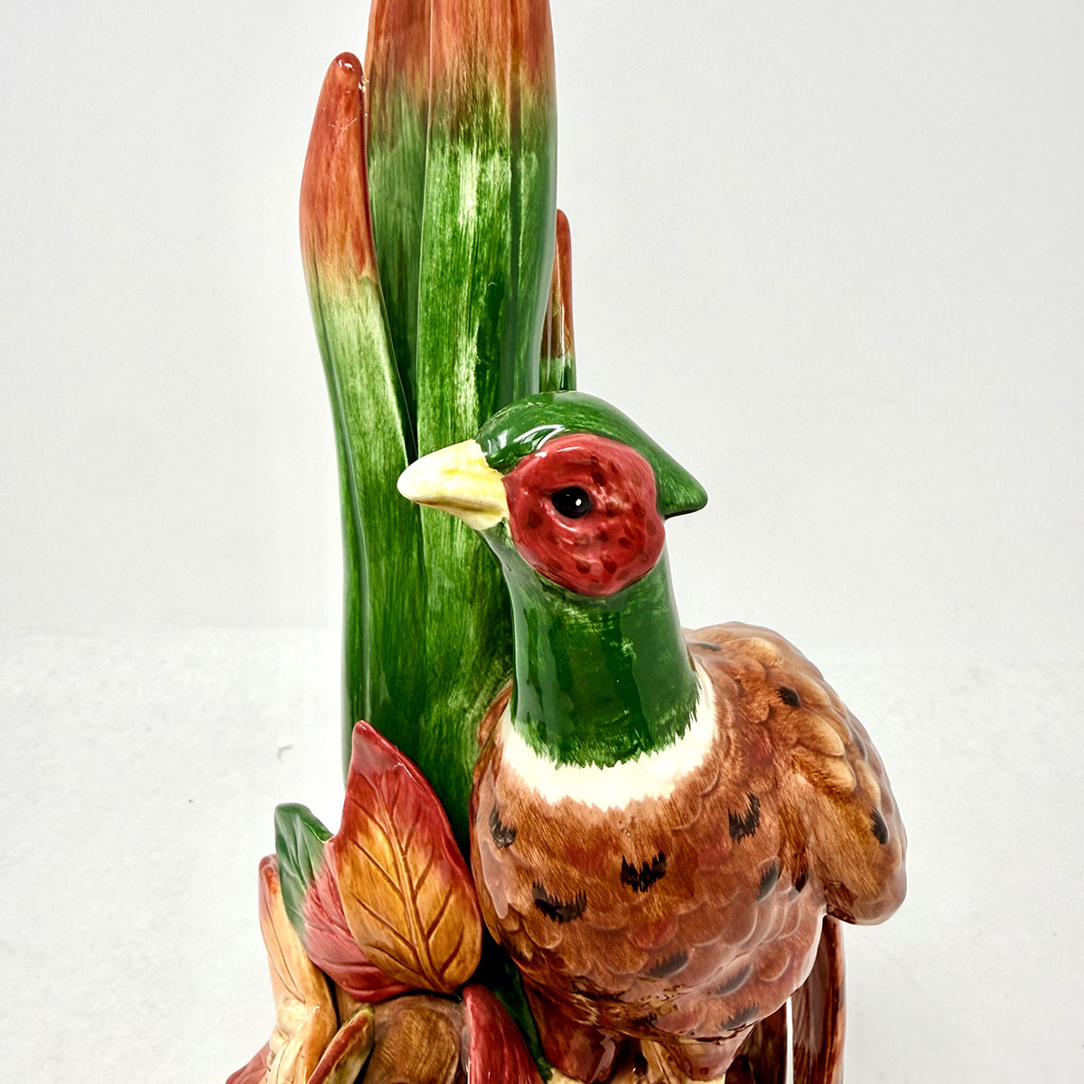 Holiday Decorative Candle Holder Pair of Pheasants