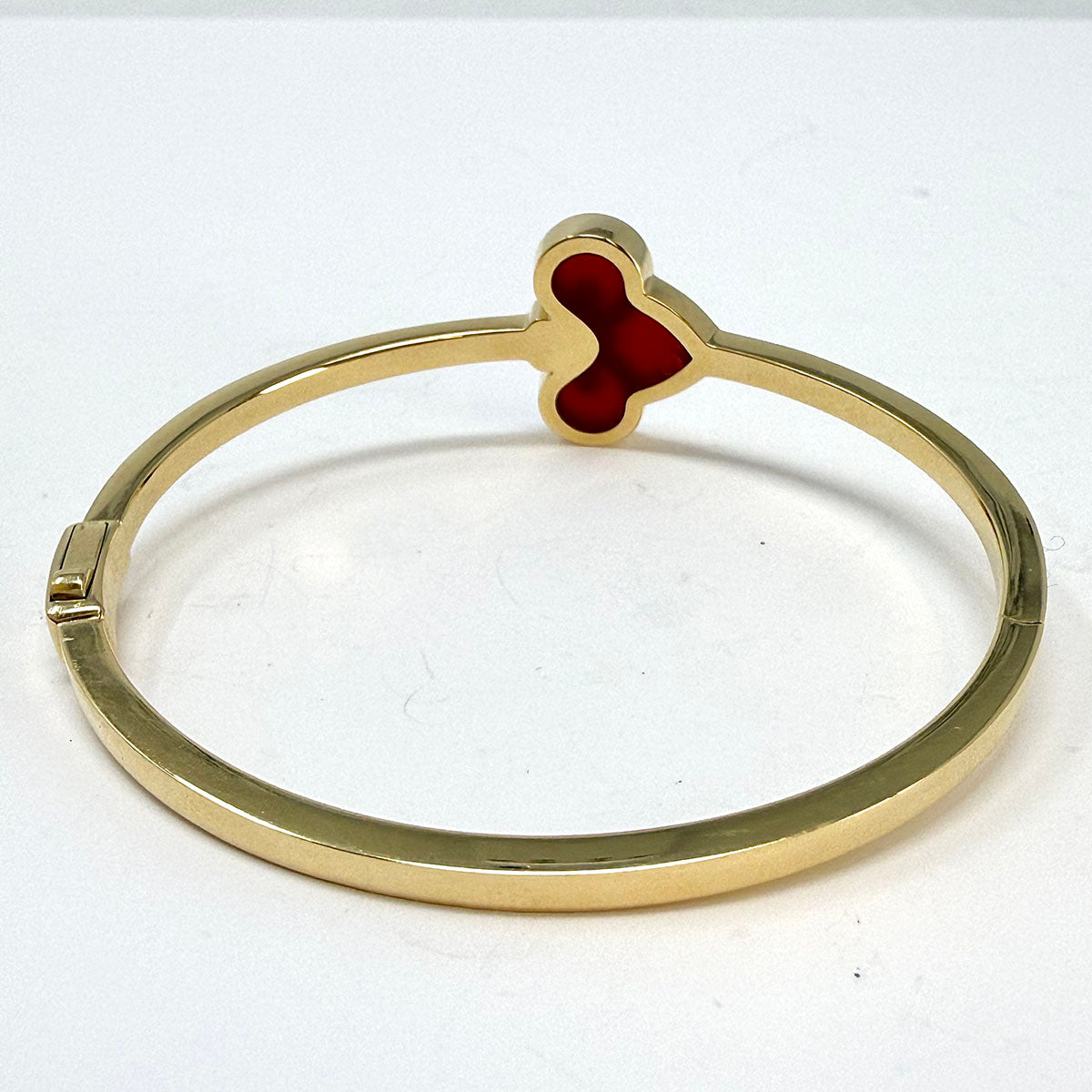 Tiffany & Co. Fleur-de-Lis Diamond and Carnelian Hinged Bracelet