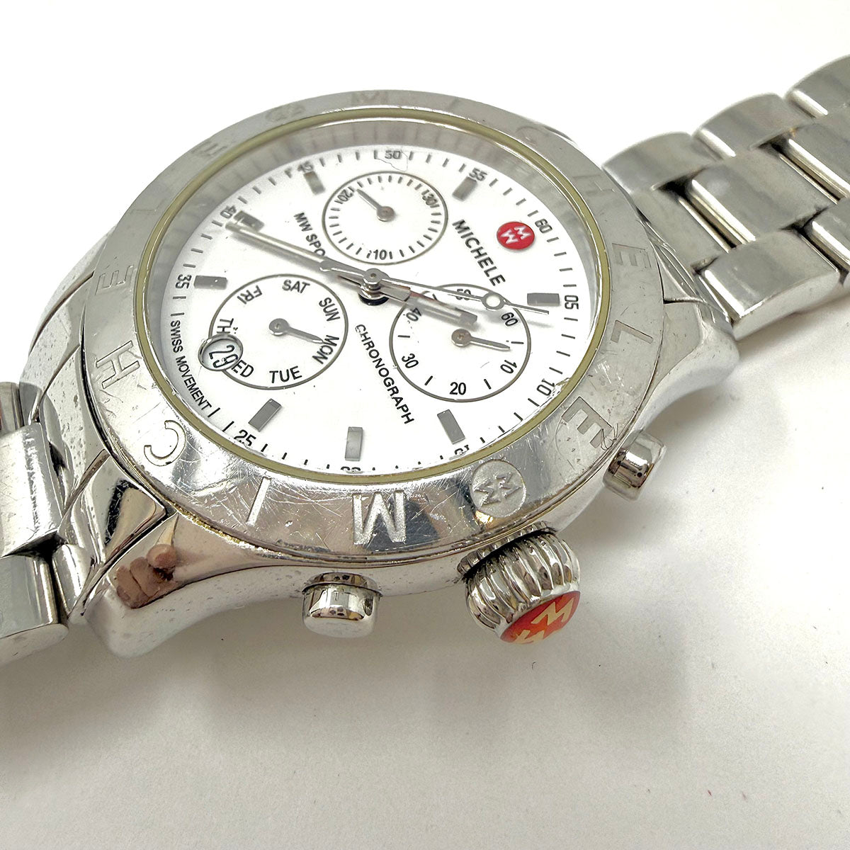 Michele Deco Diamond Chronograph Watch