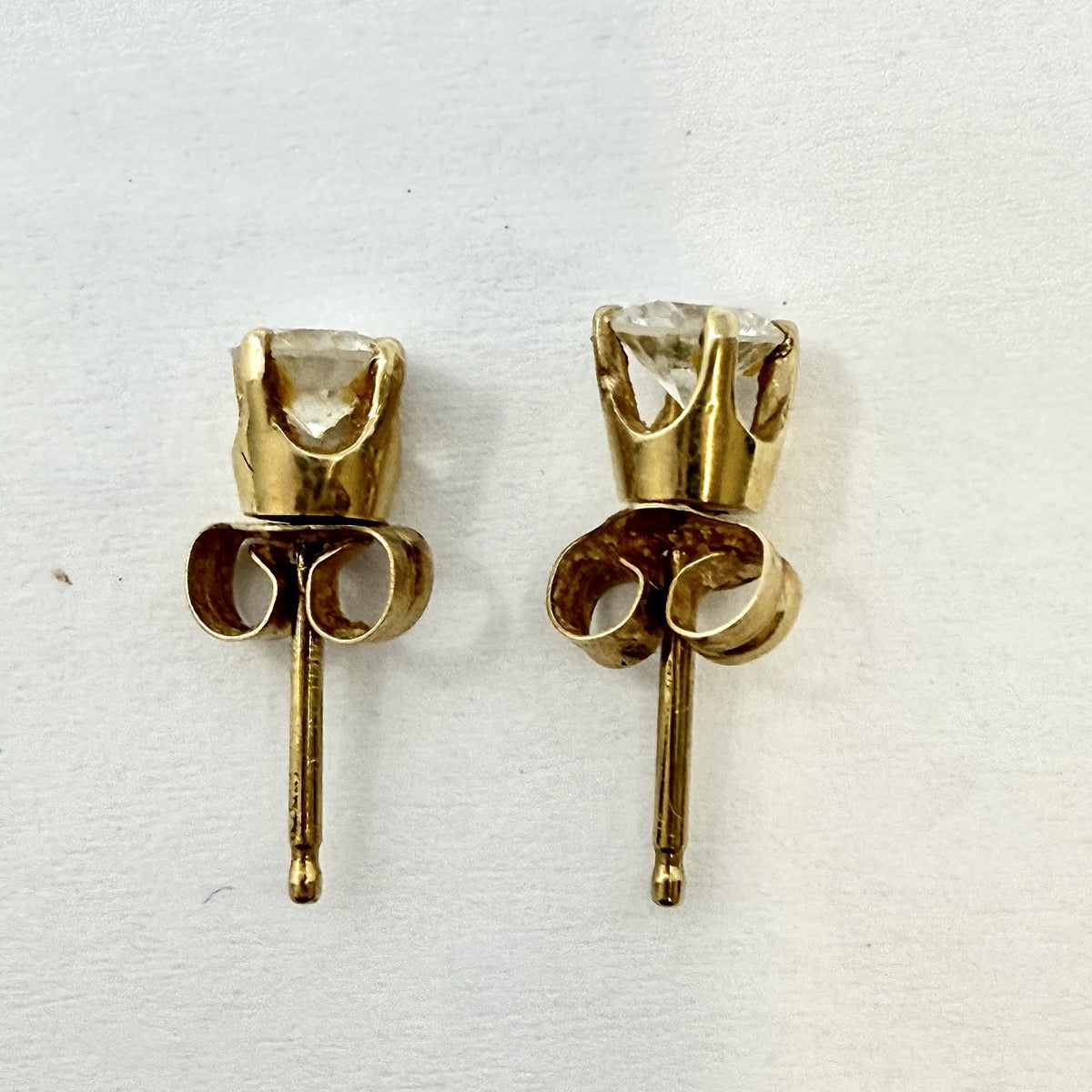 14K Gold Diamond Stud Earrings