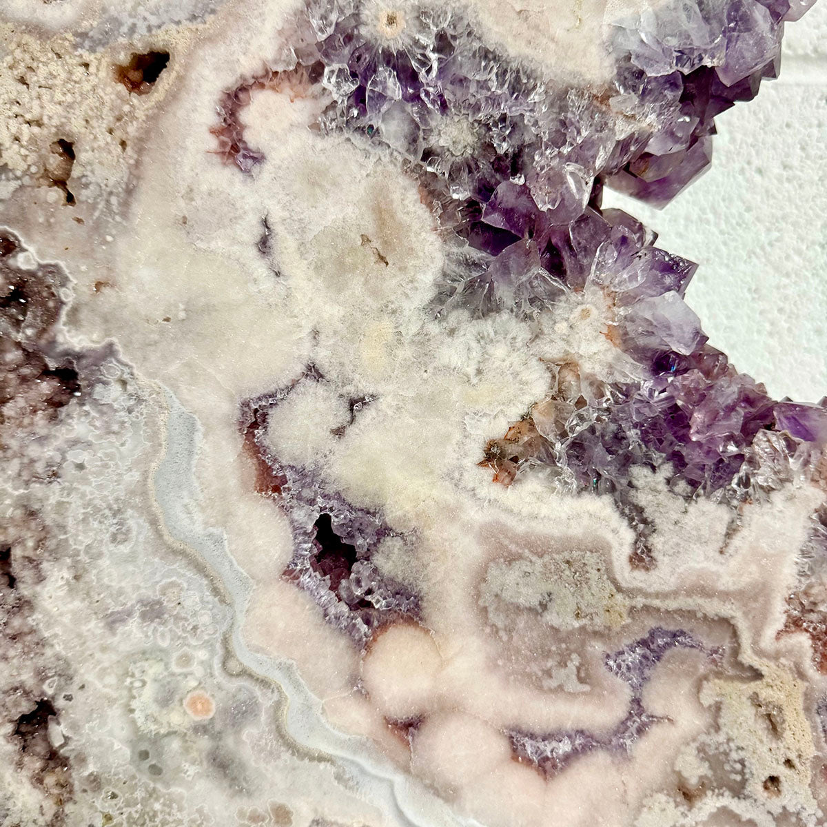 Rose Amethyst Sculpture on a Stand