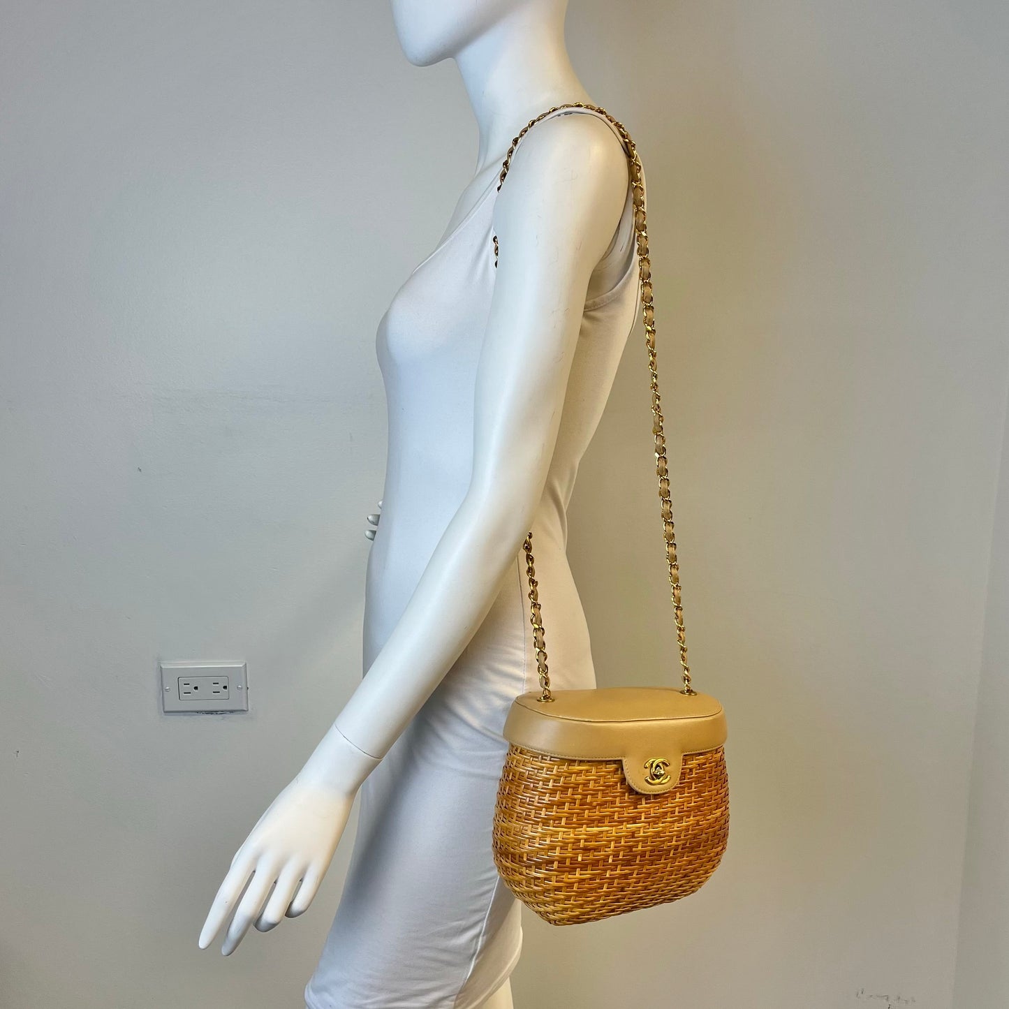 Chanel Rattan Wicker Shoulder Bag