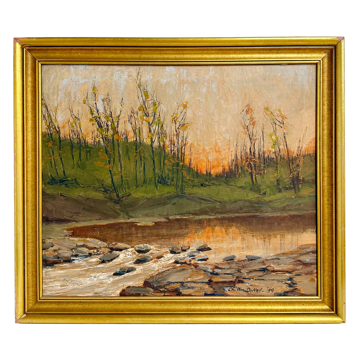 Sunset with Stream Oil on Canvas