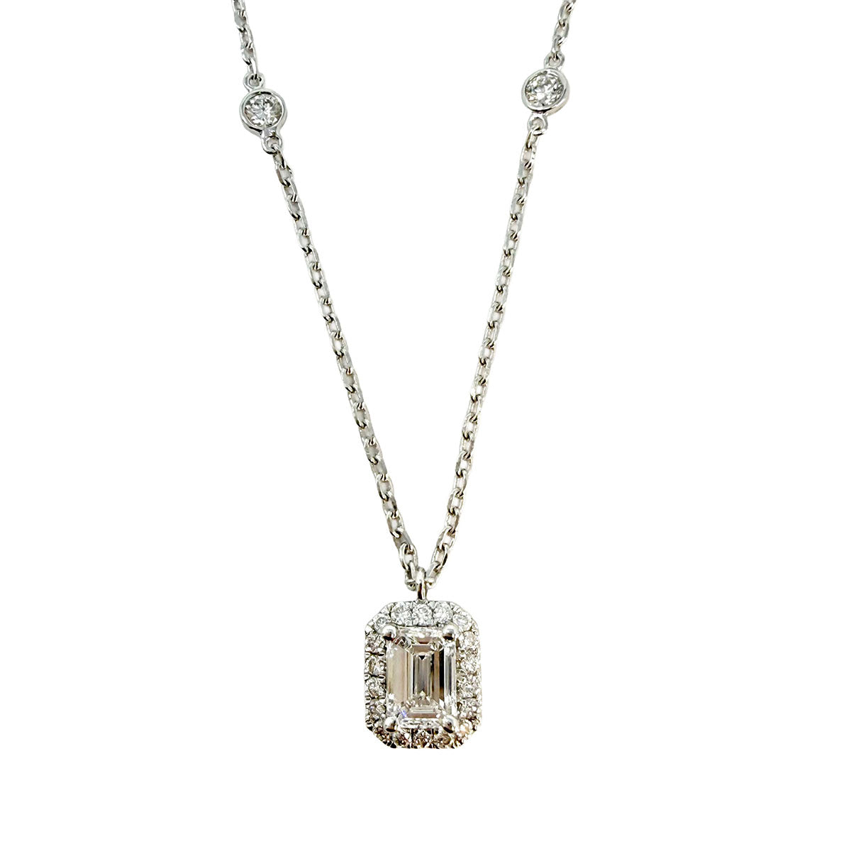 Lab Diamond Pendant Necklace
