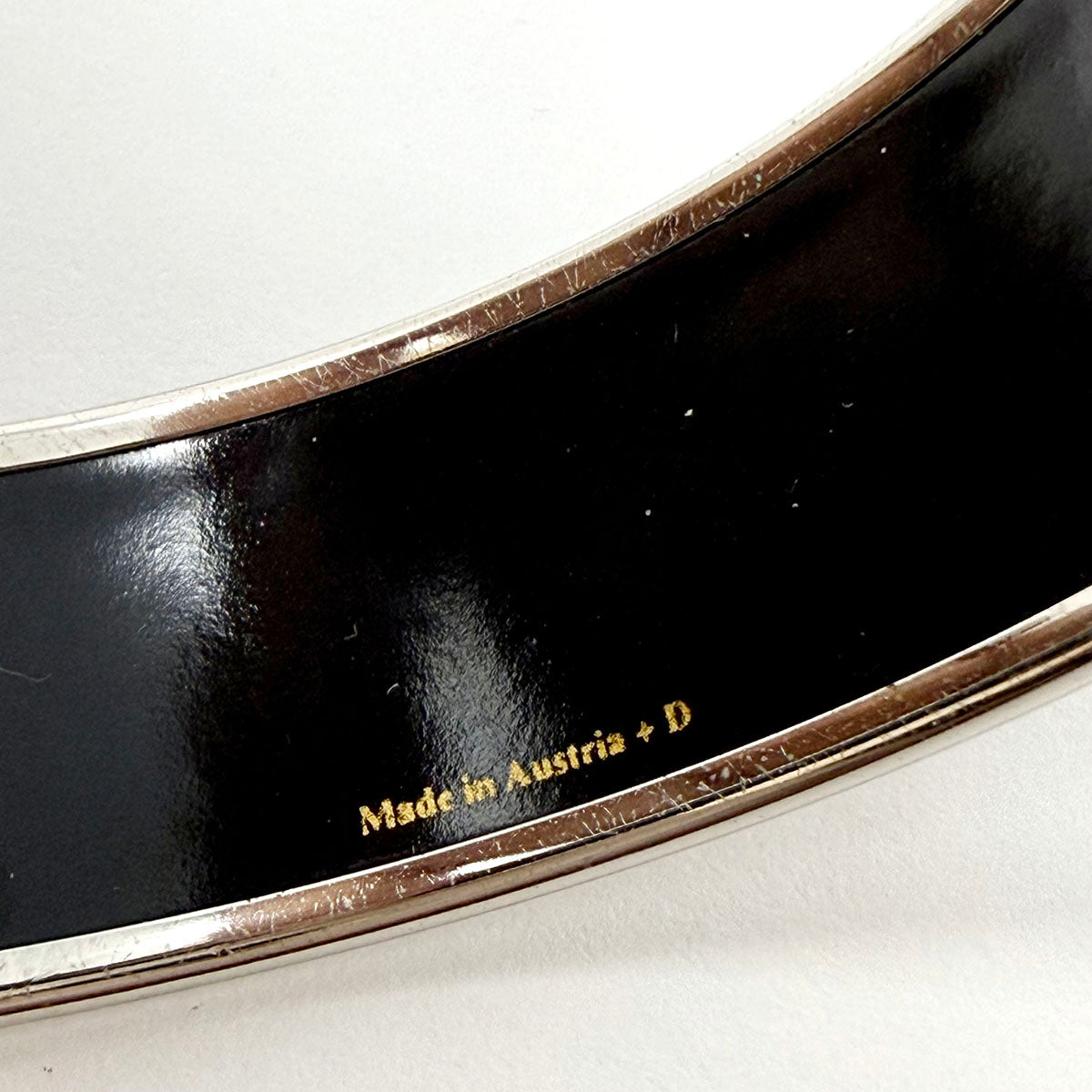 Hermes Wide Enamel Bangle Bracelet