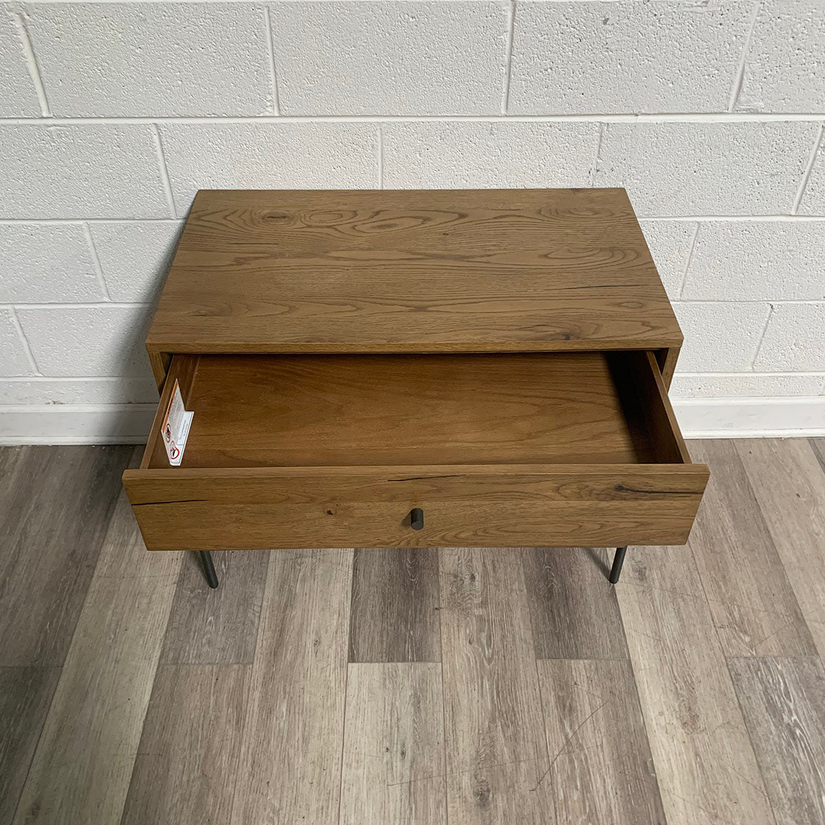 Wood Night Stand with 3 Drawers