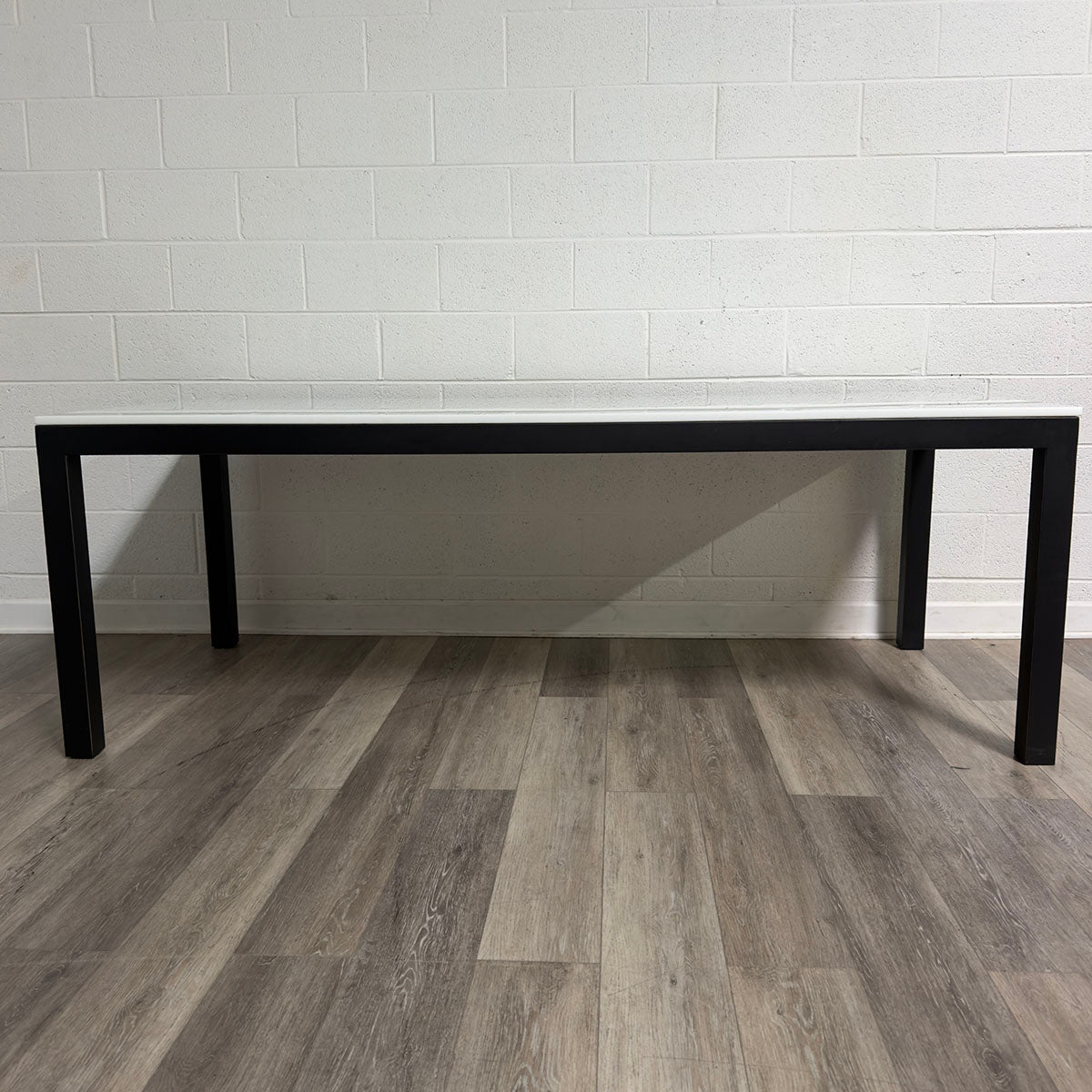 White Stone Top Dining Table