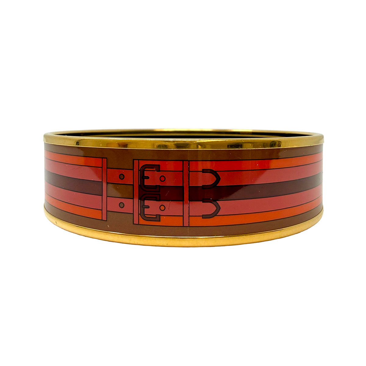Hermes Wide Enamel Bangle Bracelet