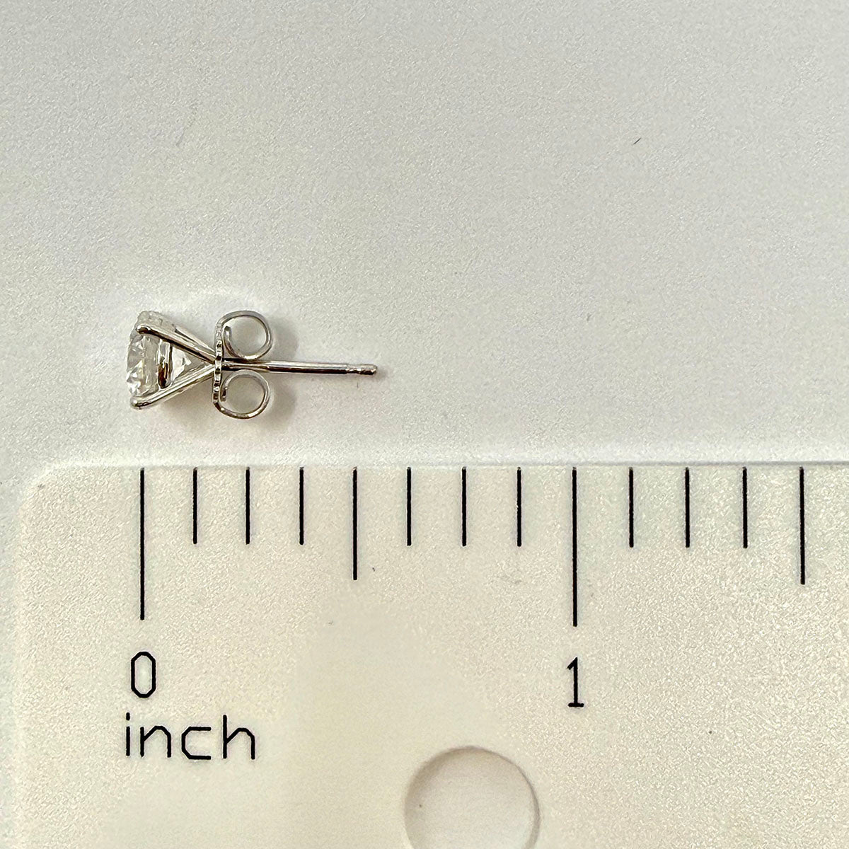 14K White Lab Grown Diamond Stud Earrings